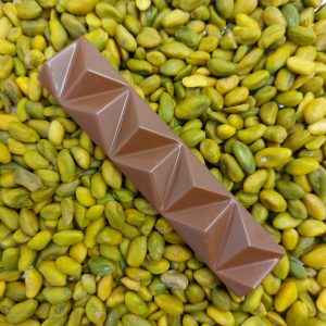 Barra de pistacho y chocolate con leche
